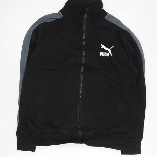 Puma Women’s Black Track Jacket S Full Zip Cotton Blend Sportswear