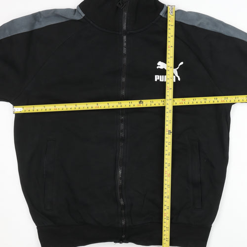 Puma Women’s Black Track Jacket S Full Zip Cotton Blend Sportswear