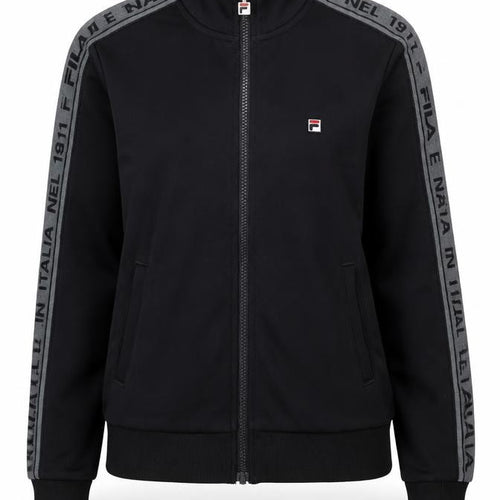 Fila Women Black Size 6 Track Jacket Full Zip Sportswear