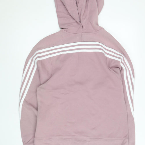 Adidas Women’s Pink Full Zip Hoodie Size 8 Cotton Blend