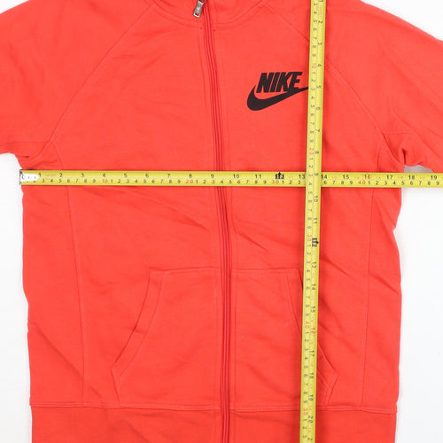 Nike Women Red XL Full Zip Hoodie Sweatshirt Regular Fit