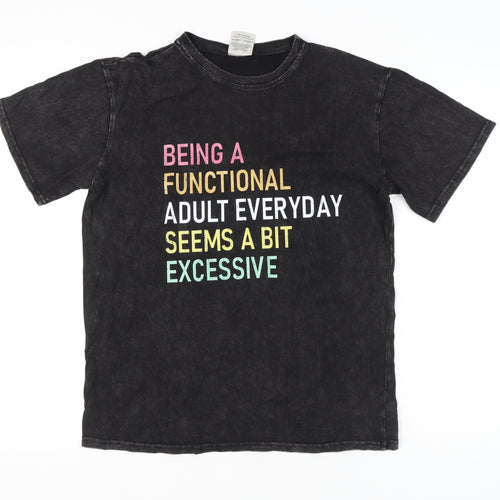 Comfort Colors Womens Black Medium Funny Graphic Cotton T-Shirt