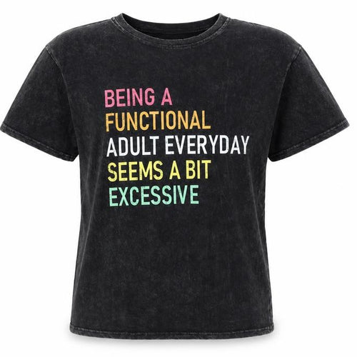 Comfort Colors Womens Black Medium Funny Graphic Cotton T-Shirt