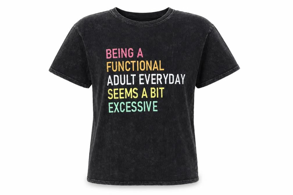 Comfort Colors Womens Black Medium Funny Graphic Cotton T-Shirt