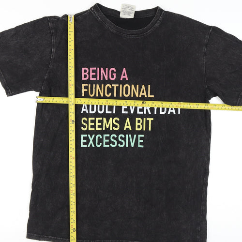 Comfort Colors Womens Black Medium Funny Graphic Cotton T-Shirt