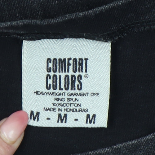 Comfort Colors Womens Black Medium Funny Graphic Cotton T-Shirt