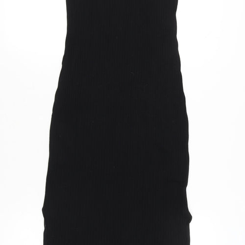 H&M Women’s Black Midi Slip Dress Size S Lyocell Blend