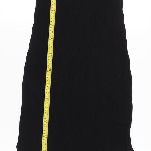 H&M Women’s Black Midi Slip Dress Size S Lyocell Blend
