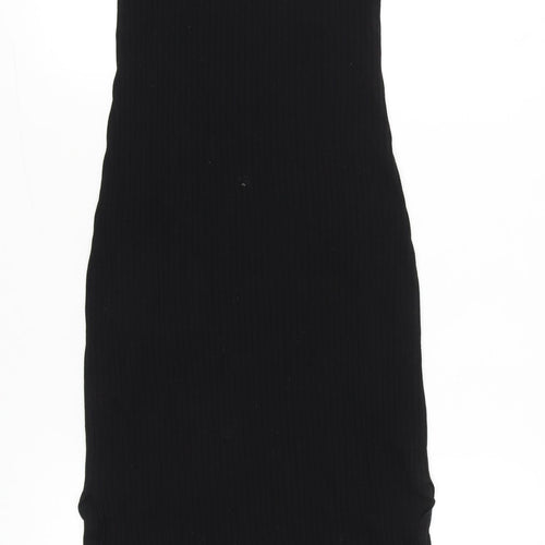 H&M Women’s Black Midi Slip Dress Size S Lyocell Blend