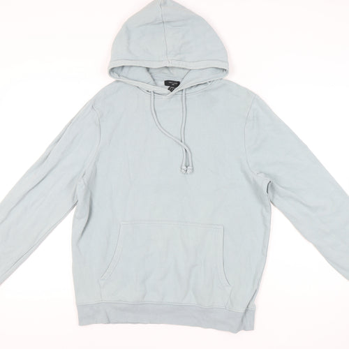 New Look Men’s Blue Pullover Hoodie Size M Cotton Blend