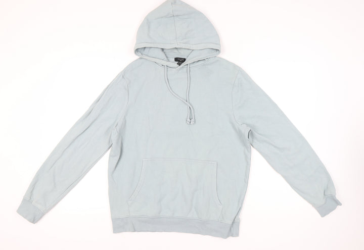 New Look Men’s Blue Pullover Hoodie Size M Cotton Blend