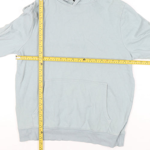 New Look Men’s Blue Pullover Hoodie Size M Cotton Blend