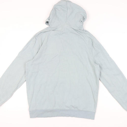 New Look Men’s Blue Pullover Hoodie Size M Cotton Blend