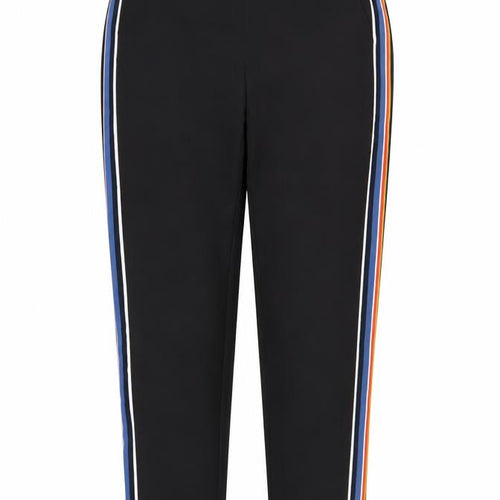ONLY YOU Womens Black Jogger Trousers Size 8 Stripe Casual