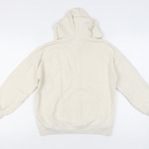 Marks and Spencer Girls Ivory Pullover Hoodie 11-12 Years Cotton Blend