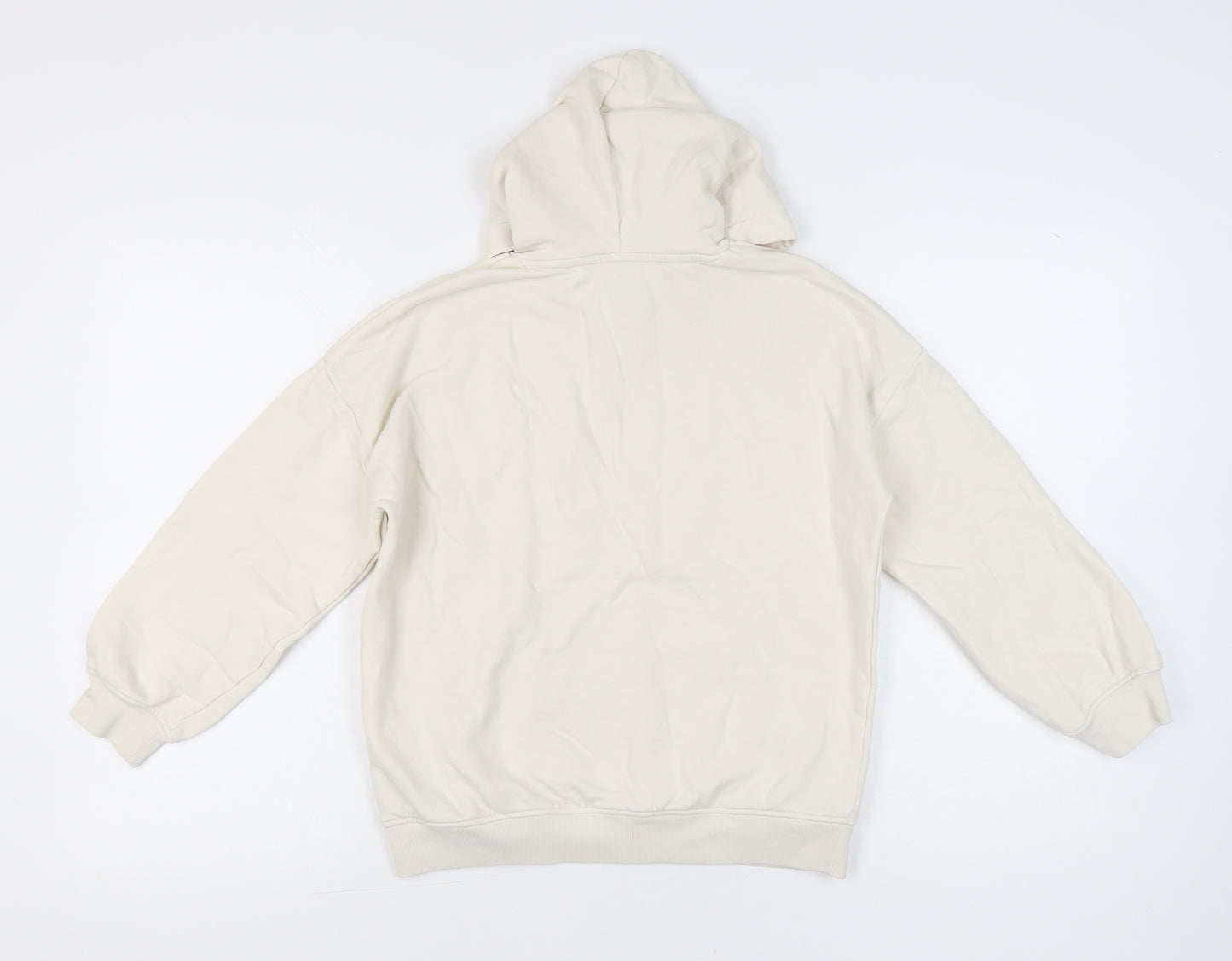 Marks and Spencer Girls Ivory Pullover Hoodie 11-12 Years Cotton Blend