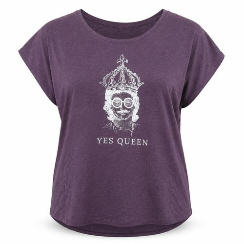Next Level Women’s Purple 3XL Graphic T-Shirt Yes Queen Relaxed Fit