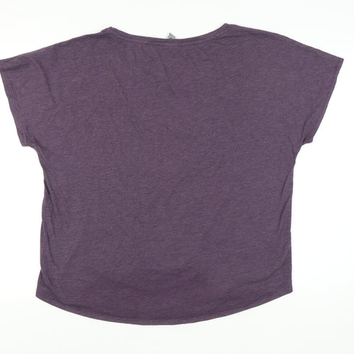 Next Level Women’s Purple 3XL Graphic T-Shirt Yes Queen Relaxed Fit