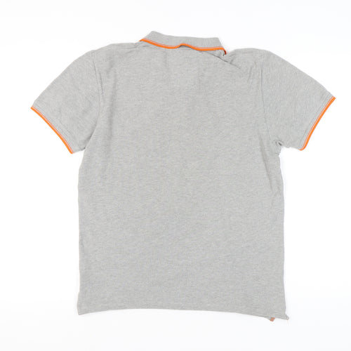 Next Men’s Grey Cotton Polo Shirt Medium Short Sleeve Casual