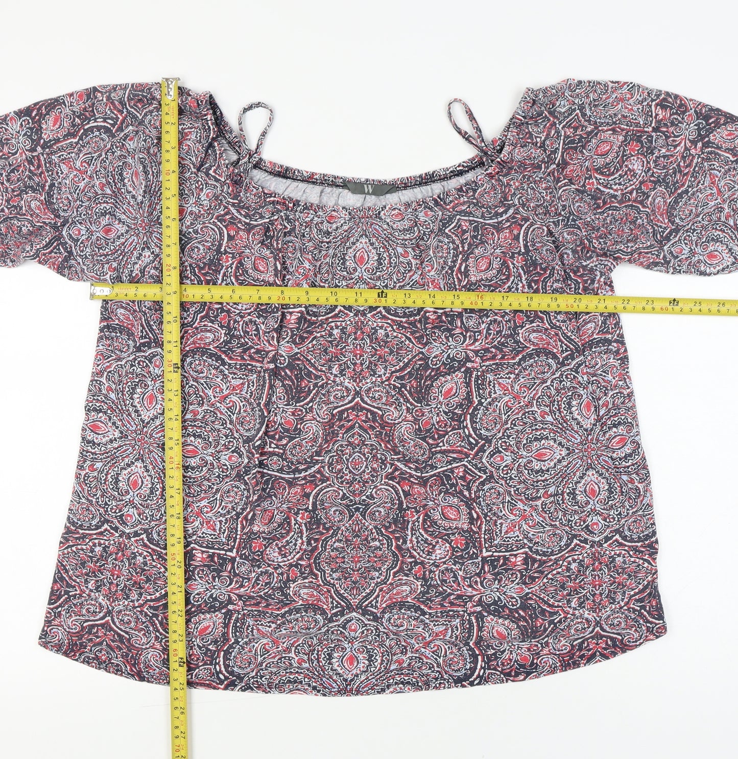 BHS Womens Multicoloured Paisley Tunic Blouse Size 18