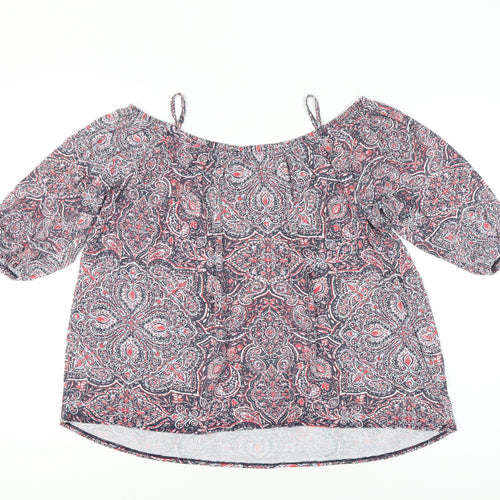BHS Womens Multicoloured Paisley Tunic Blouse Size 18