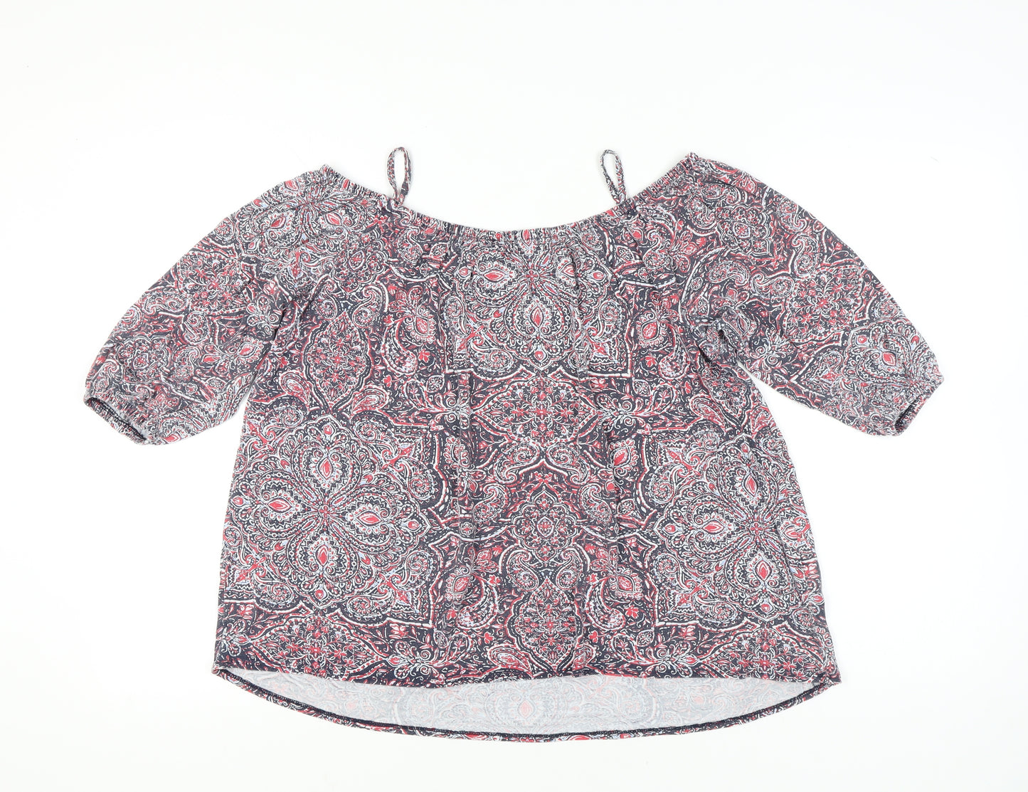 BHS Womens Multicoloured Paisley Tunic Blouse Size 18