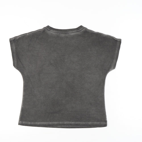 Pier27 Women's Grey Skull Graphic T-Shirt M Casual Short Sleeve