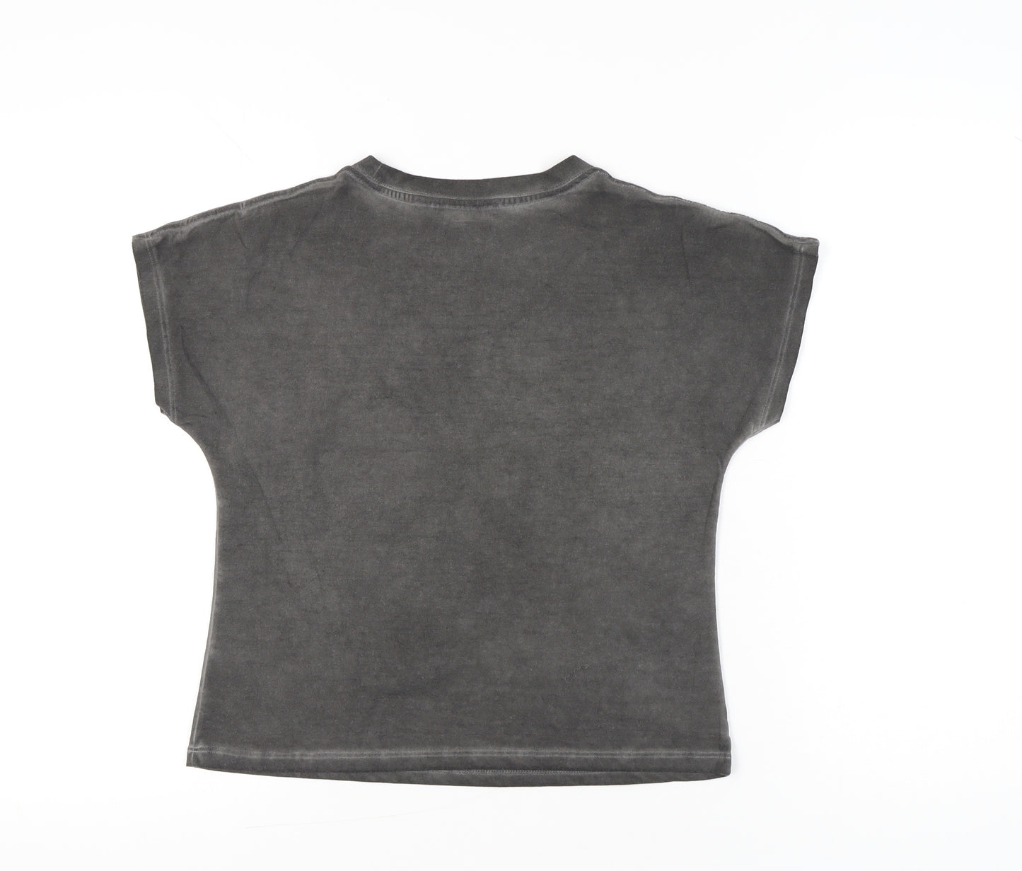 Pier27 Women's Grey Skull Graphic T-Shirt M Casual Short Sleeve