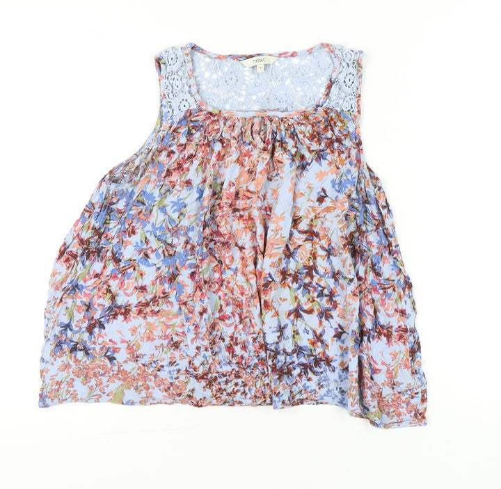 Next Women’s Multicoloured Floral Sleeveless Tunic Blouse Size 10