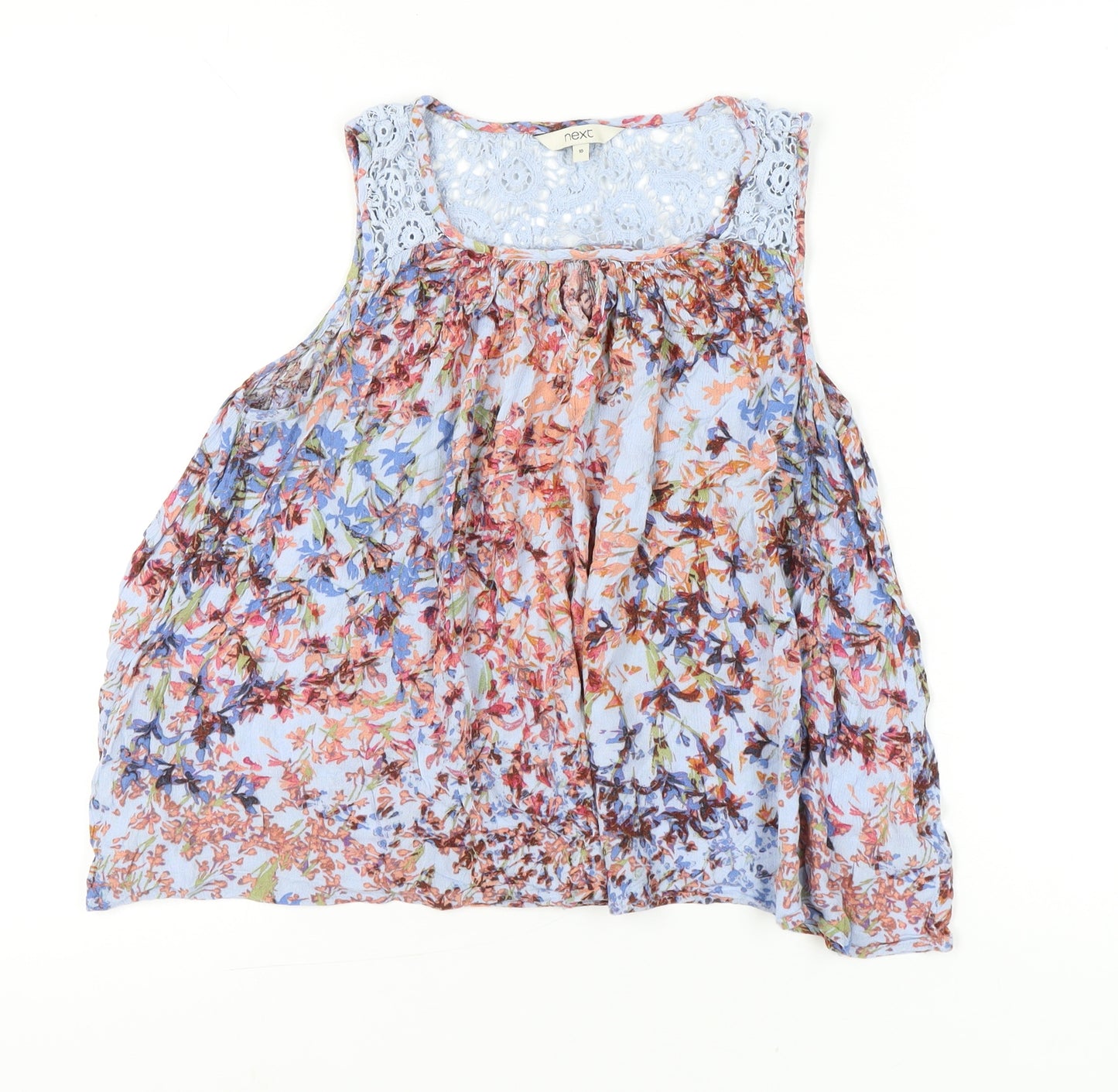 Next Women’s Multicoloured Floral Sleeveless Tunic Blouse Size 10