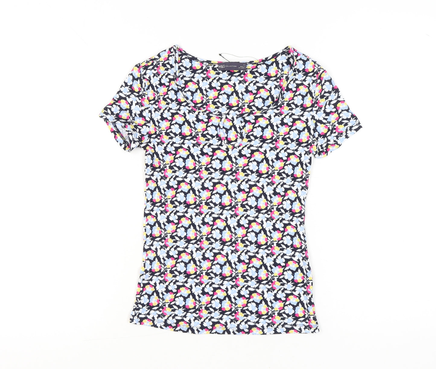 Marks and Spencer Womens Multicoloured Floral T-Shirt Size 6