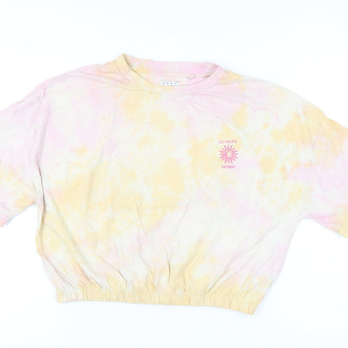 Next Women’s Multicoloured Tie-Dye Cropped T-Shirt Size S