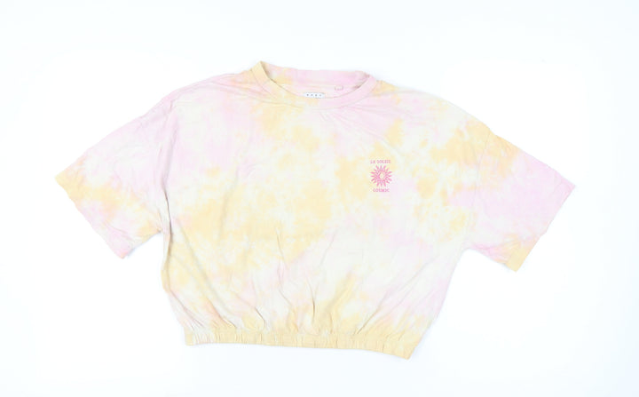 Next Women’s Multicoloured Tie-Dye Cropped T-Shirt Size S