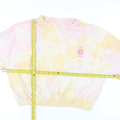 Next Women’s Multicoloured Tie-Dye Cropped T-Shirt Size S