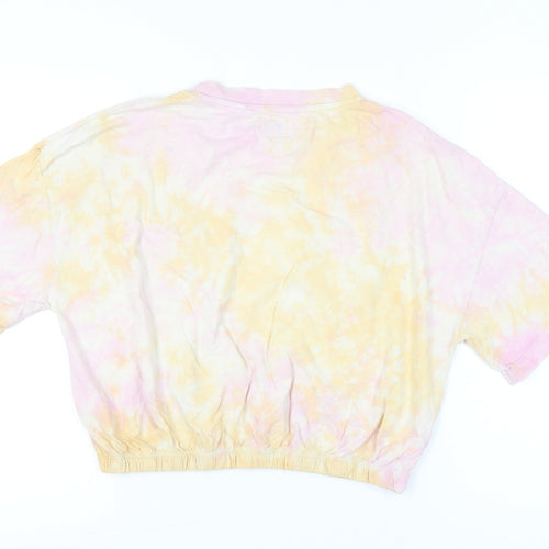 Next Women’s Multicoloured Tie-Dye Cropped T-Shirt Size S
