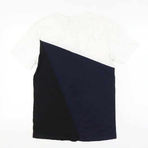 Reiss Men’s Multicoloured Colourblock Cotton T-Shirt Size M