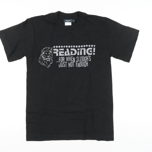 Hanes Men Black Small Graphic Funny Quote City T-Shirt