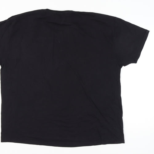 boohooMAN Men's Black XL Graphic Sports T-Shirt Crew Neck