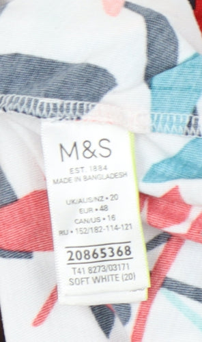 Marks and Spencer Womens Multicoloured Floral T-Shirt Size 20