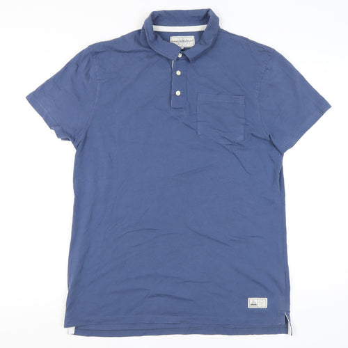 Rupert & Buckley Men’s Blue Cotton Polo Shirt L Short Sleeve