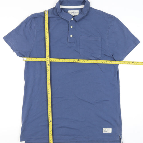 Rupert & Buckley Men’s Blue Cotton Polo Shirt L Short Sleeve