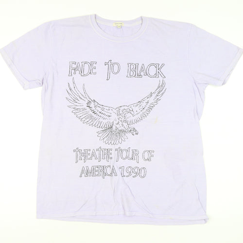 River Island Womens Vintage Purple Graphic Rock T-Shirt M