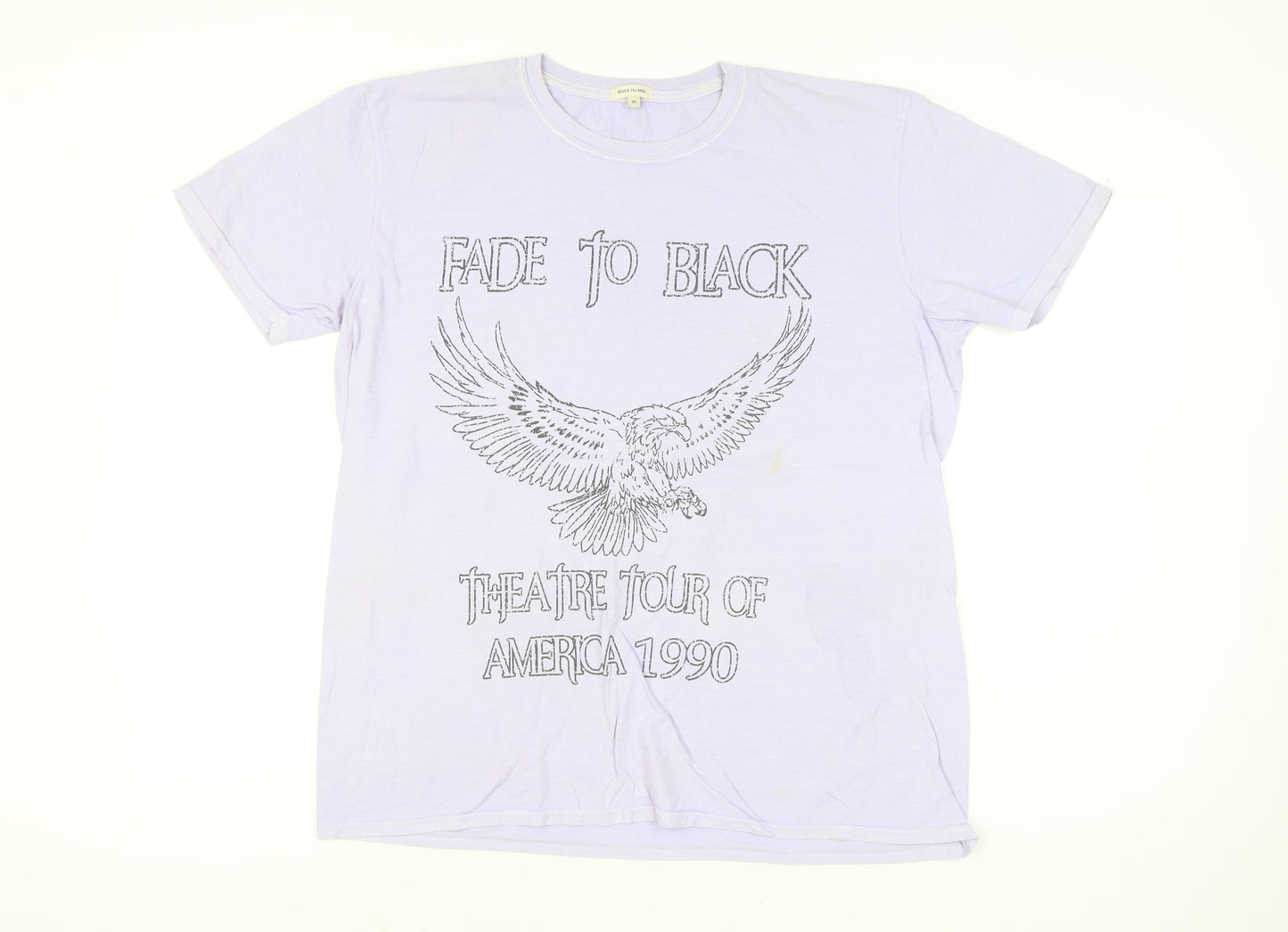 River Island Womens Vintage Purple Graphic Rock T-Shirt M