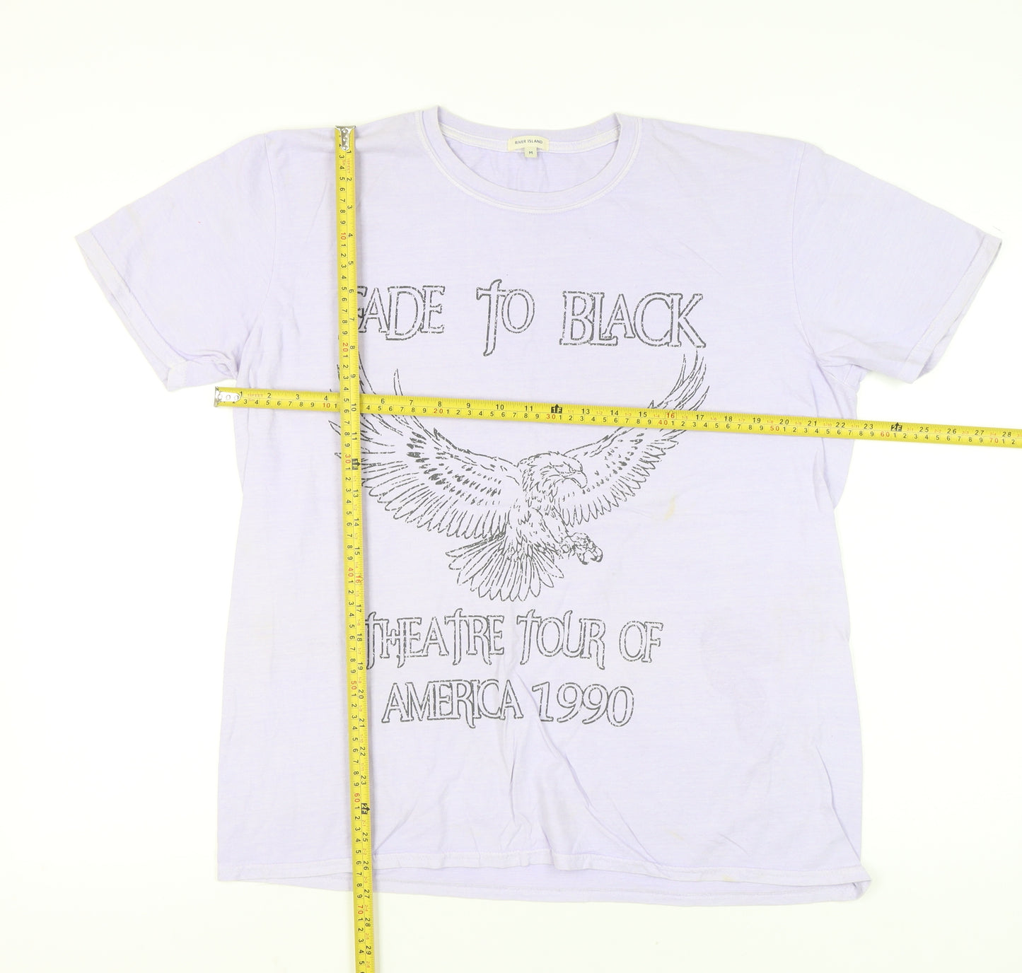 River Island Womens Vintage Purple Graphic Rock T-Shirt M