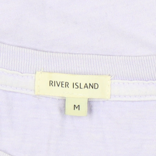 River Island Womens Vintage Purple Graphic Rock T-Shirt M
