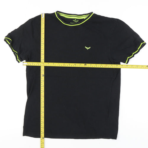 Threadbare Men’s Black S Crew Neck Short Sleeve T-Shirt