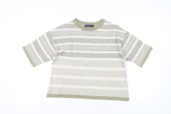 Marks and Spencer Women’s Grey Striped Knit T-Shirt UK 14