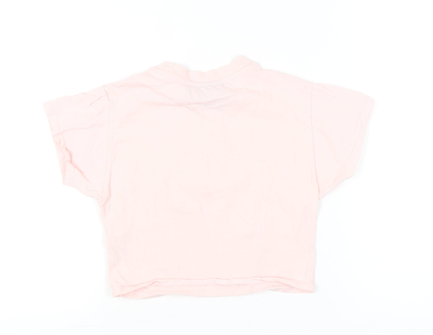 Reclaimed Vintage Womens Pink Cropped Graphic T-Shirt Size S