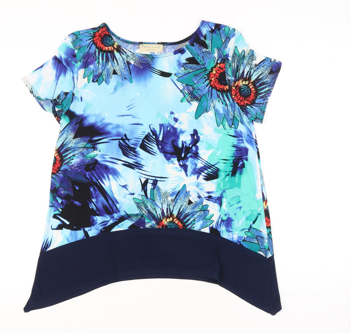 Kate Lilly Womens Multicoloured Floral Tunic Blouse Size 12