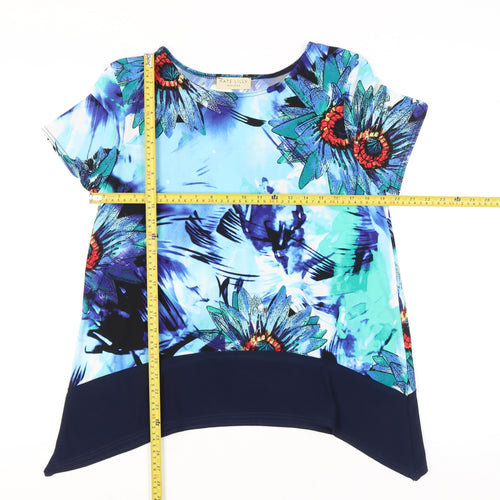 Kate Lilly Womens Multicoloured Floral Tunic Blouse Size 12